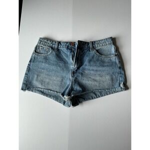 Mele & Pere Denim Shorts s Womens 10 Bling Bougie Rhinestone Studded Frayed Hem